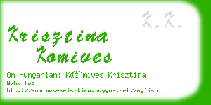 krisztina komives business card